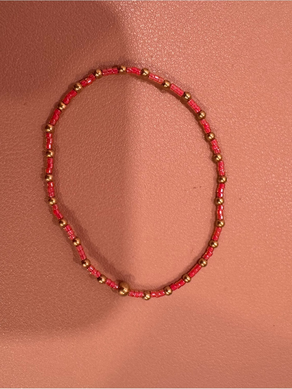 ENEWTON Delicate Pink Seed Bead Bracelet with Gold Accents